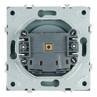 Розетка 1-местная с защитной шторкой (механизм), STEKKER, б/з, 250В, 16А, серия Эмили, RST16-5109-09, антрацит, soft touch, 49928