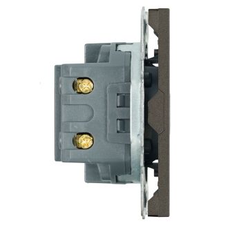 Розетка 2-местная USB + Type C (механизм), STEKKER, 250В, 20W, серия Эмили, RST10-5115-09, антрацит, soft touch, 49931