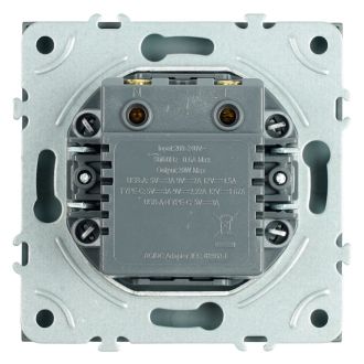 Розетка 2-местная USB + Type C (механизм), STEKKER, 250В, 20W, серия Эмили, RST10-5115-09, антрацит, soft touch, 49931