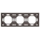 Рамка STEKKER, PFR00-5003-09 3-местная, серия Эмили, антрацит, soft touch, 49938