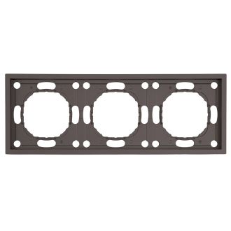 Рамка STEKKER, PFR00-5003-09 3-местная, серия Эмили, антрацит, soft touch, 49938