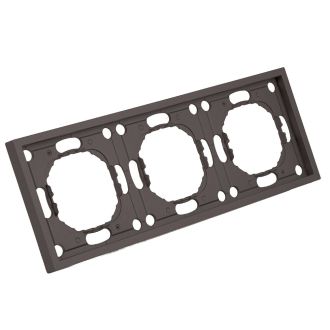Рамка STEKKER, PFR00-5003-09 3-местная, серия Эмили, антрацит, soft touch, 49938