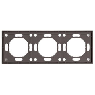 Рамка STEKKER, PFR00-5003-09 3-местная, серия Эмили, антрацит, soft touch, 49938