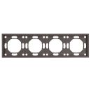 Рамка STEKKER, PFR00-5004-09 4-местная, серия Эмили, антрацит, soft touch, 49939