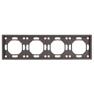 Рамка STEKKER, PFR00-5004-09 4-местная, серия Эмили, антрацит, soft touch, 49939