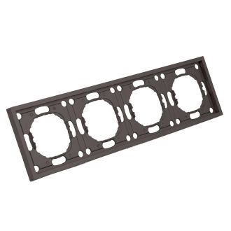 Рамка STEKKER, PFR00-5004-09 4-местная, серия Эмили, антрацит, soft touch, 49939