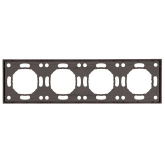 Рамка STEKKER, PFR00-5004-09 4-местная, серия Эмили, антрацит, soft touch, 49939