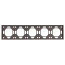 Рамка STEKKER, PFR00-5005-09 5-местная, серия Эмили, антрацит, soft touch, 49940