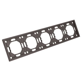 Рамка STEKKER, PFR00-5005-09 5-местная, серия Эмили, антрацит, soft touch, 49940