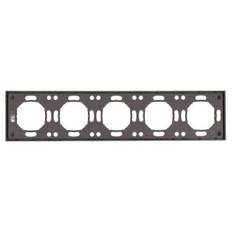 Рамка STEKKER, PFR00-5005-09 5-местная, серия Эмили, антрацит, soft touch, 49940