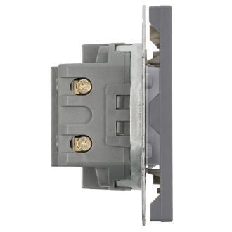 Розетка 2-местная USB + Type C (механизм), STEKKER, 250В, 20W, серия Эмили, RST10-5115-10, платиново-серый, soft touch, 49957