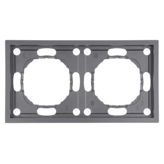 Рамка STEKKER, PFR00-5002-10 2-местная, серия Эмили, платиново-серый, soft touch, 49963