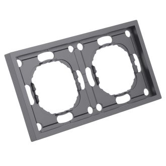 Рамка STEKKER, PFR00-5002-10 2-местная, серия Эмили, платиново-серый, soft touch, 49963