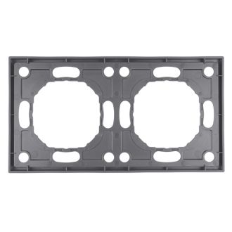 Рамка STEKKER, PFR00-5002-10 2-местная, серия Эмили, платиново-серый, soft touch, 49963