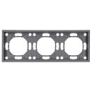 Рамка STEKKER, PFR00-5003-10 3-местная, серия Эмили, платиново-серый, soft touch, 49964