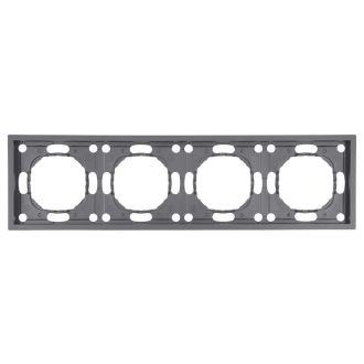 Рамка STEKKER, PFR00-5004-10 4-местная, серия Эмили, платиново-серый, soft touch, 49965