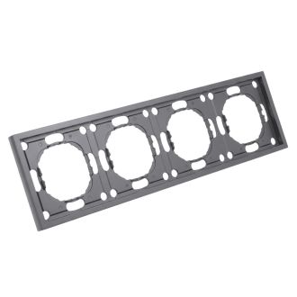 Рамка STEKKER, PFR00-5004-10 4-местная, серия Эмили, платиново-серый, soft touch, 49965