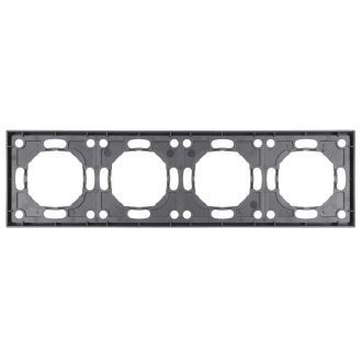 Рамка STEKKER, PFR00-5004-10 4-местная, серия Эмили, платиново-серый, soft touch, 49965