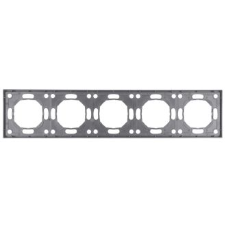 Рамка STEKKER, PFR00-5005-10 5-местная, серия Эмили, платиново-серый, soft touch, 49966