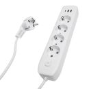 Удлинитель 4-местный c/з 3x1 мм2, 1,8 м, 250В, 10А, 2USB+1Type-C 2,4А, серия Home plus, белый STEKKER HM08-43-02, 49971 Удлинитель 4-местный c/з 3x1 мм2, 1,8 м, 250В, 10А, 2USB+1Type-C 2,4А, серия Home plus, белый STEKKER HM08-43-02, 49971