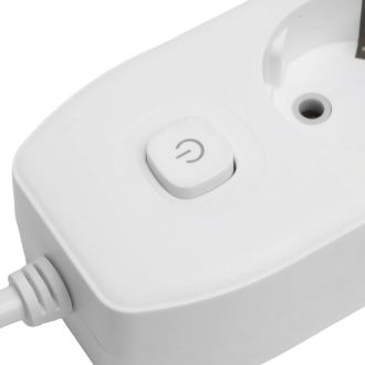 Удлинитель 4-местный c/з 3x1 мм2, 1,8 м, 250В, 10А, 2USB+1Type-C 2,4А, серия Home plus, белый STEKKER HM08-43-02, 49971