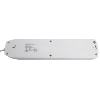 Удлинитель 4-местный c/з 3x1 мм2, 1,8 м, 250В, 10А, 2USB+1Type-C 2,4А, серия Home plus, белый STEKKER HM08-43-02, 49971