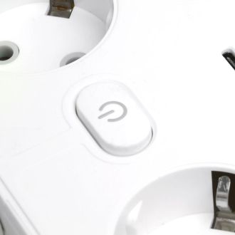 Удлинитель 6-местный c/з 3x1 мм2, 1,8 м, 250В, 10А, 4USB+2Type-C 2,4А, серия Home plus, белый STEKKER HM09-66-02, 49975