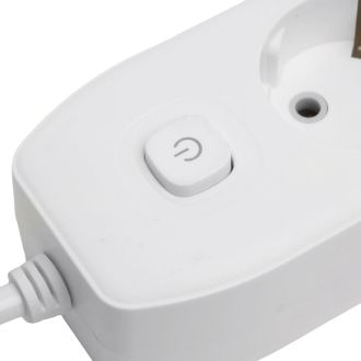 Удлинитель 3-местный c/з 3x1 мм2, 3 м, 250В, 10А, 2USB+1Type-C 2,4А, серия Home plus, белый STEKKER HM08-33-02, 49977