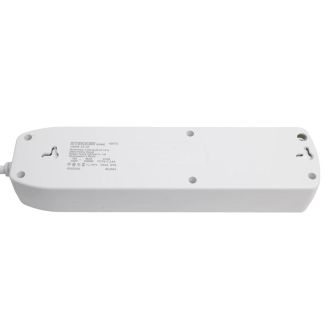 Удлинитель 3-местный c/з 3x1 мм2, 3 м, 250В, 10А, 2USB+1Type-C 2,4А, серия Home plus, белый STEKKER HM08-33-02, 49977