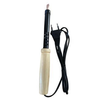 Паяльник с деревянной ручкой 80W, нихромовый нагреватель, долговечное жало, 230В, STEKKER PLE110-80, 49986