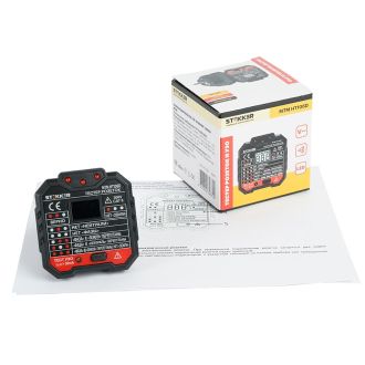 Тестер розеток и УЗО, питание от сети 230V, черный, STEKKER MTM HT106D, 49997