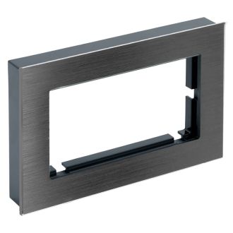 Рамка 2-местная (без перемычки), металл, STEKKER, MFR00-7012-05, серия Катрин, черный, 50032