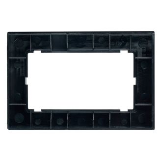 Рамка 2-местная (без перемычки), металл, STEKKER, MFR00-7012-05, серия Катрин, черный, 50032