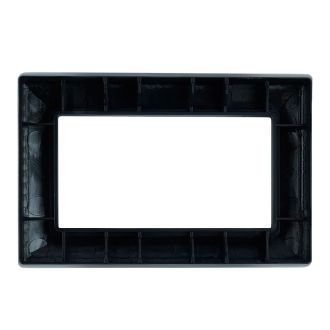 Рамка 2-местная (без перемычки), пластик, STEKKER, PFR00-7012-05, серия Катрин, черный, 50046