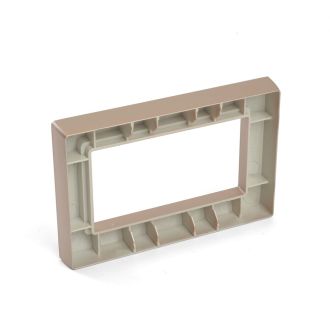Рамка 2-местная (без перемычки), пластик, STEKKER, PFR00-7012-02, серия Катрин, шампань, 50049