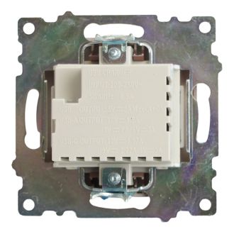 Розетка 2-местная USB + type C, STEKKER GLS10-7116-04, 250В, 3А, max 20W, серия Катрин, шоколад, 50057
