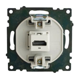 Розетка HDMI 2.1, Type A (механизм), серия Катрин, графит, GLS00-7118-06, STEKKER, 50059