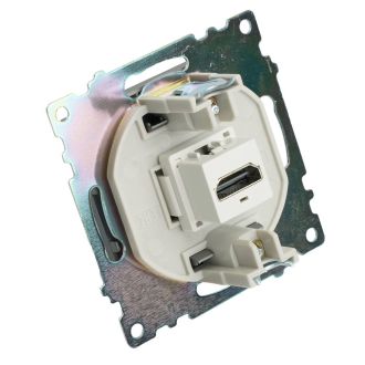 Розетка HDMI 2.1, Type A (механизм), серия Катрин, графит, GLS00-7118-06, STEKKER, 50059