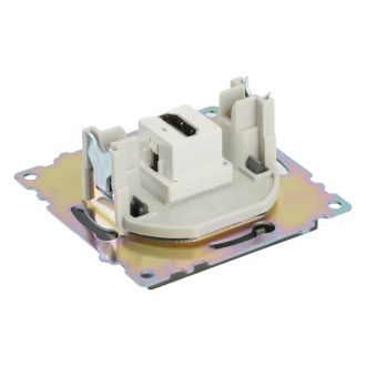 Розетка HDMI 2.1, Type A (механизм), серия Катрин, графит, GLS00-7118-06, STEKKER, 50059