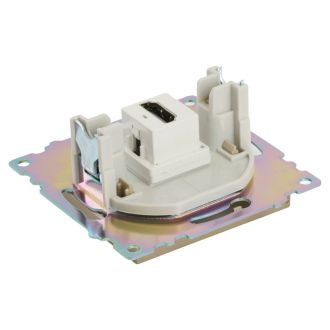 Розетка HDMI 2.1, Type A (механизм), STEKKER, GLS00-7118-08, серия Катрин, золото, 50060