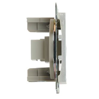 Розетка HDMI 2.1, Type A (механизм), STEKKER GLS00-7118-03, серия Катрин, серебро, 50061