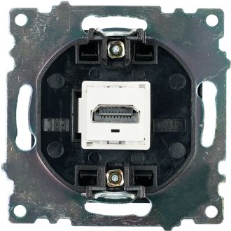 Розетка HDMI 2.1, Type A (механизм), STEKKER GLS00-7118-05, серия Катрин, черный, 50062