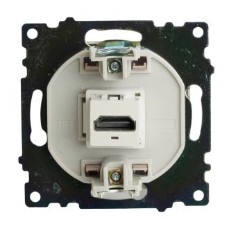 Розетка HDMI 2.1, Type A (механизм), STEKKER GLS00-7118-02, серия Катрин, шампань, 50063