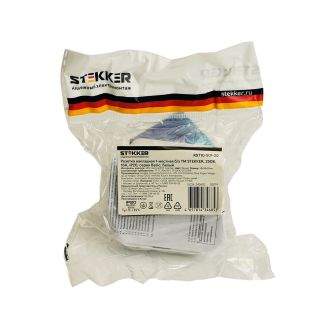 Розетка накладная 1-местная б/з STEKKER, PST10-501-20, пластик АВS, 250В, 16А, IP20, серия Basic, белый, 50074