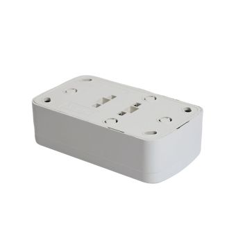 Розетка накладная 2-местная б/з STEKKER, PST10-502-20, пластик АВS, 250В, 16А, IP20, серия Basic, белый, 50075