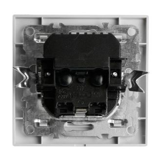 Розетка 1-местная STEKKER, PST16-9016-01, 250В, 2.1А с USB+ type C, серия Эрна, белый, 50076