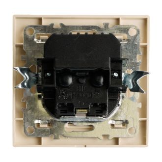 Розетка 1-местная с/з STEKKER, PST16-9016-02, 250В, 16А с USB+ type C, серия Эрна, слоновая кость, 50077