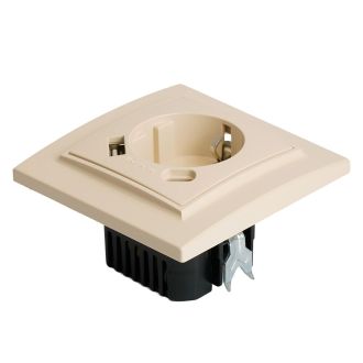 Розетка 1-местная с/з STEKKER, PST16-9016-02, 250В, 16А с USB+ type C, серия Эрна, слоновая кость, 50077