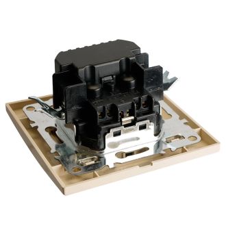 Розетка 1-местная с/з STEKKER, PST16-9016-02, 250В, 16А с USB+ type C, серия Эрна, слоновая кость, 50077