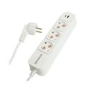 Удлинитель 3-местный с/з STEKKER HM20-31-03 3x1мм2, 3м, 250В, 16А, USB A+C, Click Tap, HM20-31-03, белый+глянцевый золотой, 50085 Удлинитель 3-местный с/з STEKKER HM20-31-03 3x1мм2, 3м, 250В, 16А, USB A+C, Click Tap, HM20-31-03, белый+глянцевый золотой, 50085